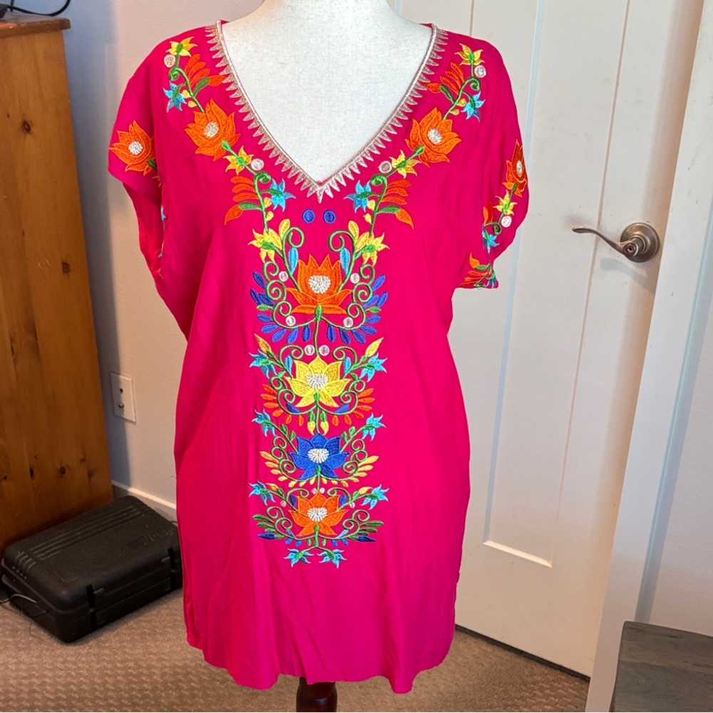 Mexican Embroidered Tunic or Dress size Medium